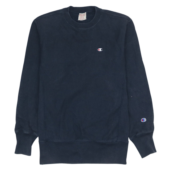 Champion Men's Blue Small Reverse Weave Crew Neck Sweatshirt