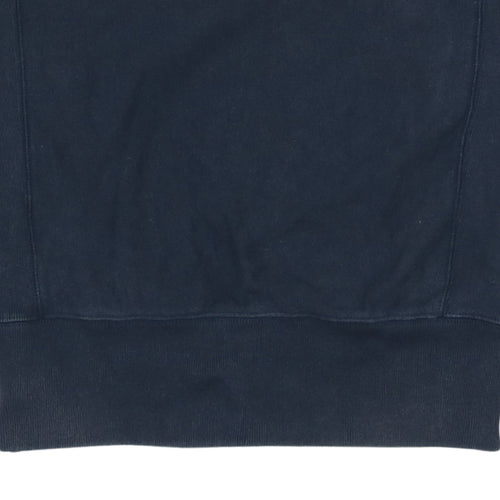 Champion Men's Blue Small Reverse Weave Crew Neck Sweatshirt