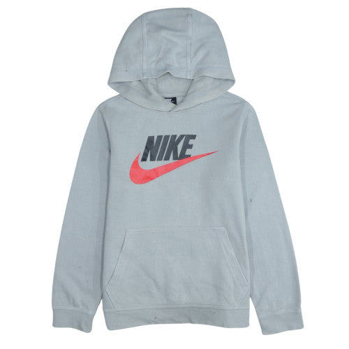 Nike Boys Grey Hoodie L 147-158cm Pullover Standard Fit Sweatshirt