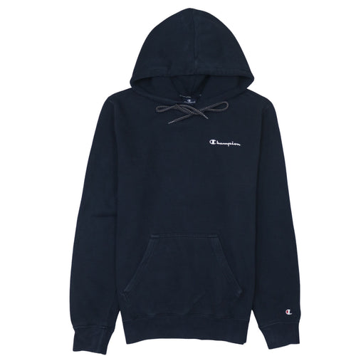 Champion Men’s Blue Pullover Hoodie Small Logo Fleece Sweatshirt