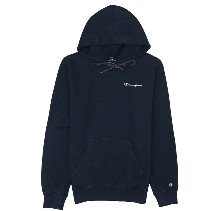 Champion Men’s Blue Pullover Hoodie Small Logo Fleece Sweatshirt