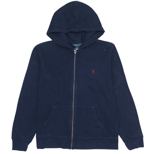 Polo Ralph Lauren Women's Navy Full Zip Hoodie Size L Cotton Blend