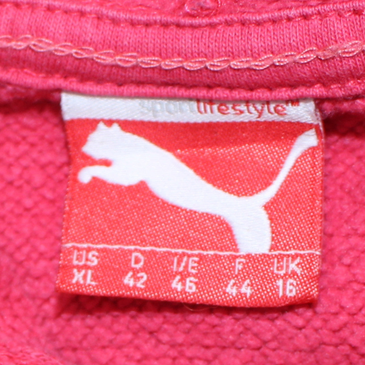 Puma Womens Pink Pullover Hoodie XL UK 16 Logo Graphic Sporty Sweatshirt