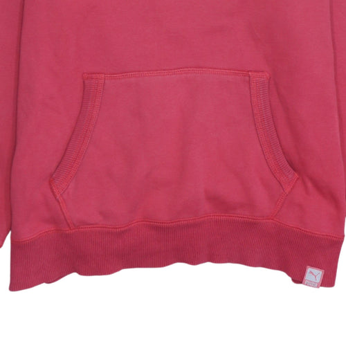 Puma Womens Pink Pullover Hoodie XL UK 16 Logo Graphic Sporty Sweatshirt
