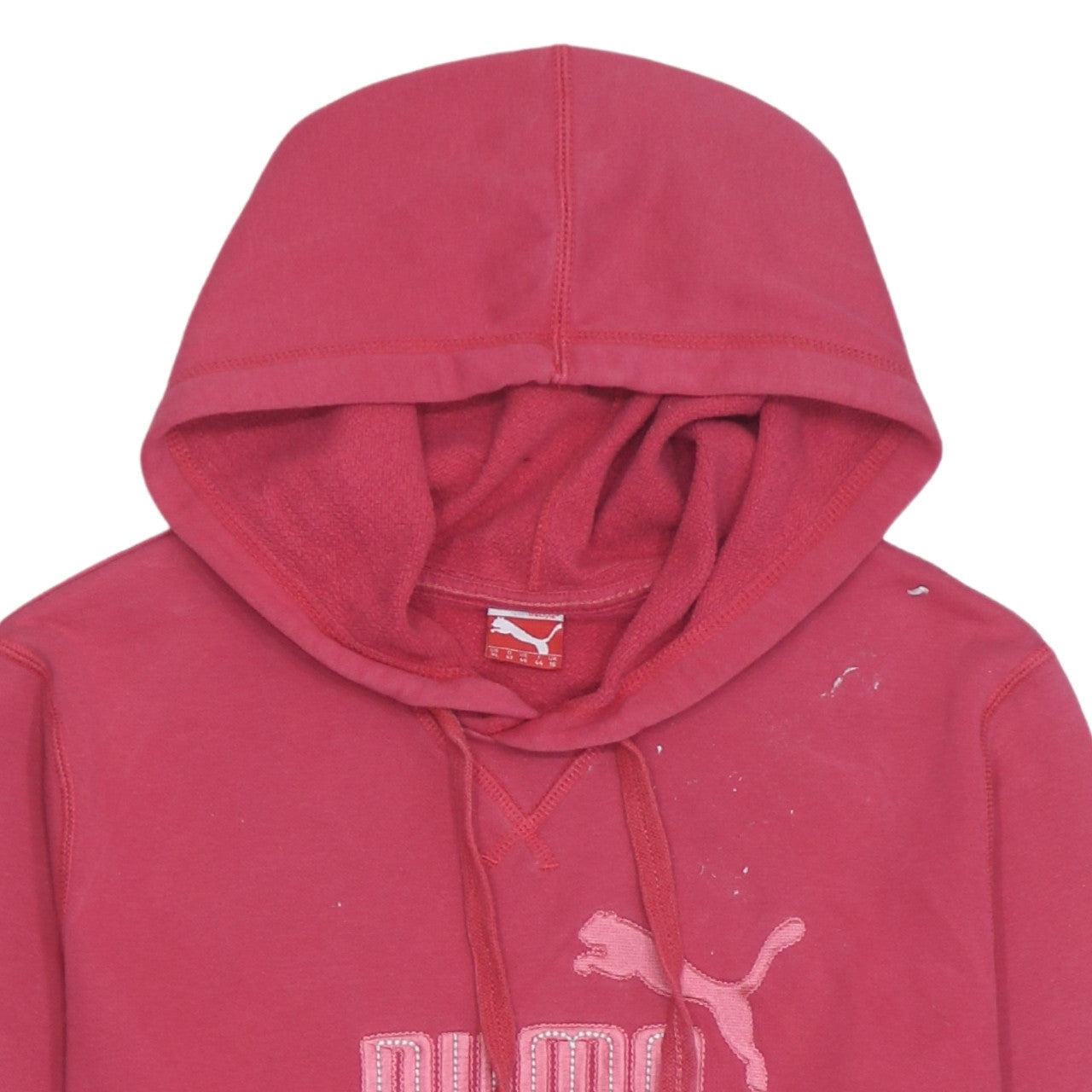 Puma Womens Pink Pullover Hoodie XL UK 16 Logo Graphic Sporty Sweatshirt