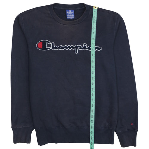 Champion Men's Blue Small Pullover Sweatshirt Crew Neck Embroidered Logo