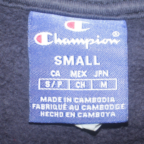 Champion Men's Blue Small Pullover Sweatshirt Crew Neck Embroidered Logo