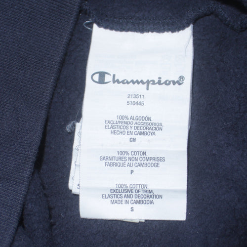 Champion Men's Blue Small Pullover Sweatshirt Crew Neck Embroidered Logo