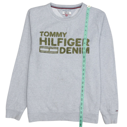 Tommy Hilfiger Men’s Grey XL Pullover Logo Sweatshirt