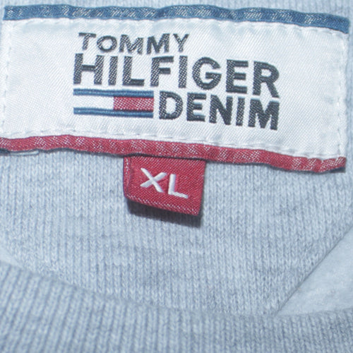Tommy Hilfiger Men’s Grey XL Pullover Logo Sweatshirt