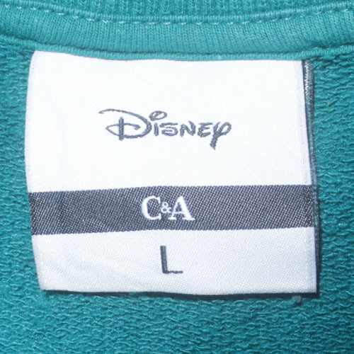 Disney C&A Womens Green Friends Forever Sweatshirt L Mickey Minnie