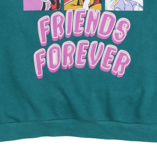Disney C&A Womens Green Friends Forever Sweatshirt L Mickey Minnie