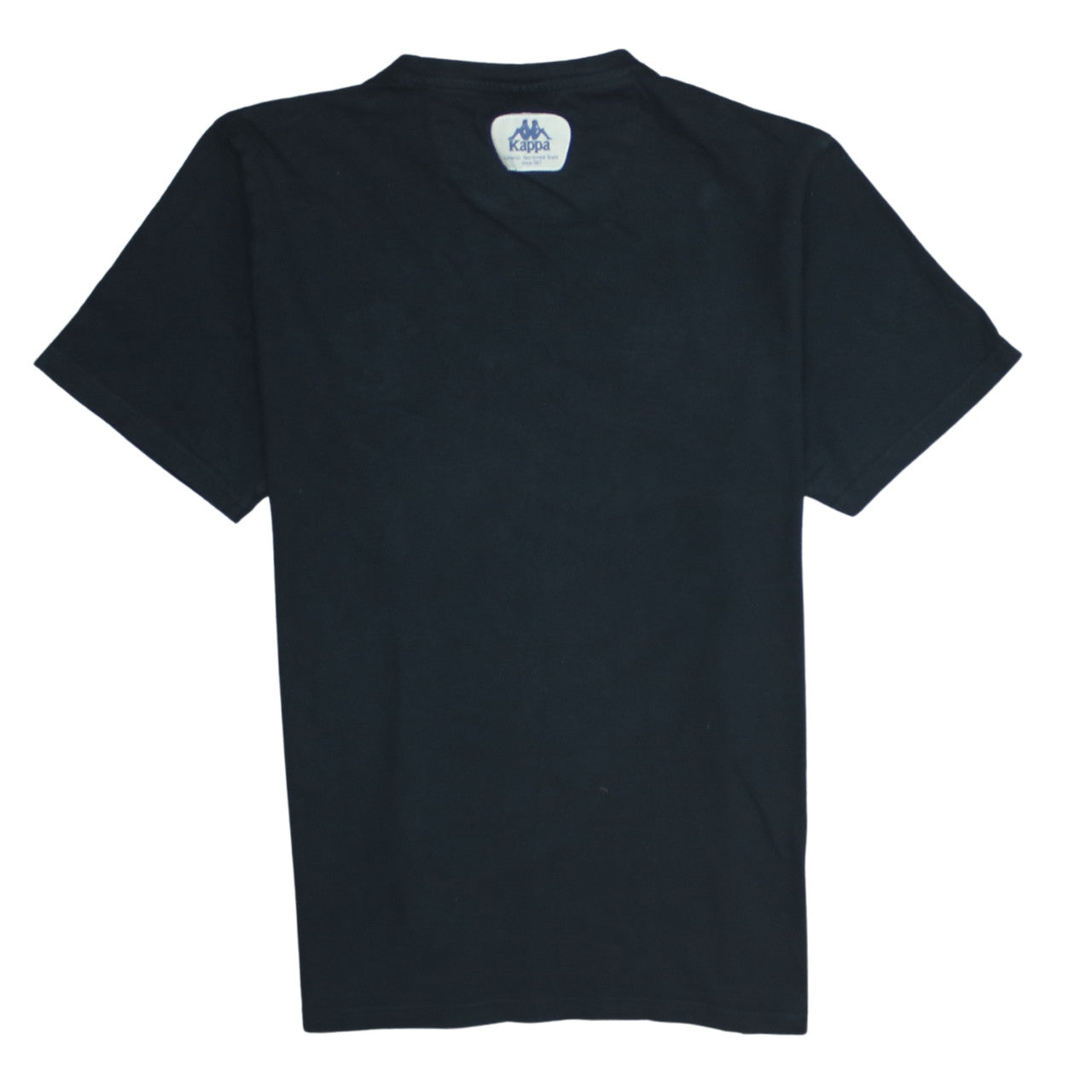 Kappa Men's Black XL Rugby Sports Embroidered Cotton T-Shirt