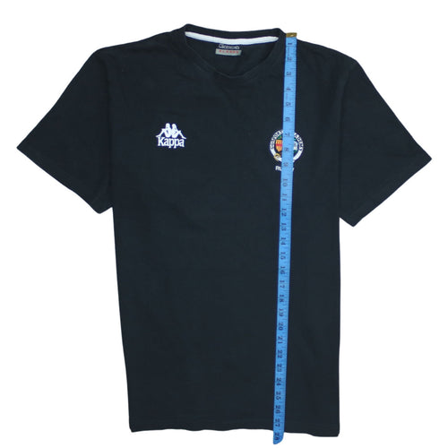 Kappa Men's Black XL Rugby Sports Embroidered Cotton T-Shirt