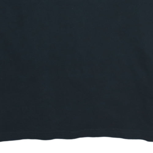 Kappa Men's Black XL Rugby Sports Embroidered Cotton T-Shirt