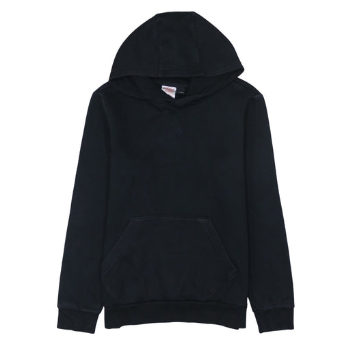 Adidas Boys Black Pullover Hoodie Size 13-14 Years Cotton Blend