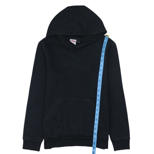Adidas Boys Black Pullover Hoodie Size 13-14 Years Cotton Blend