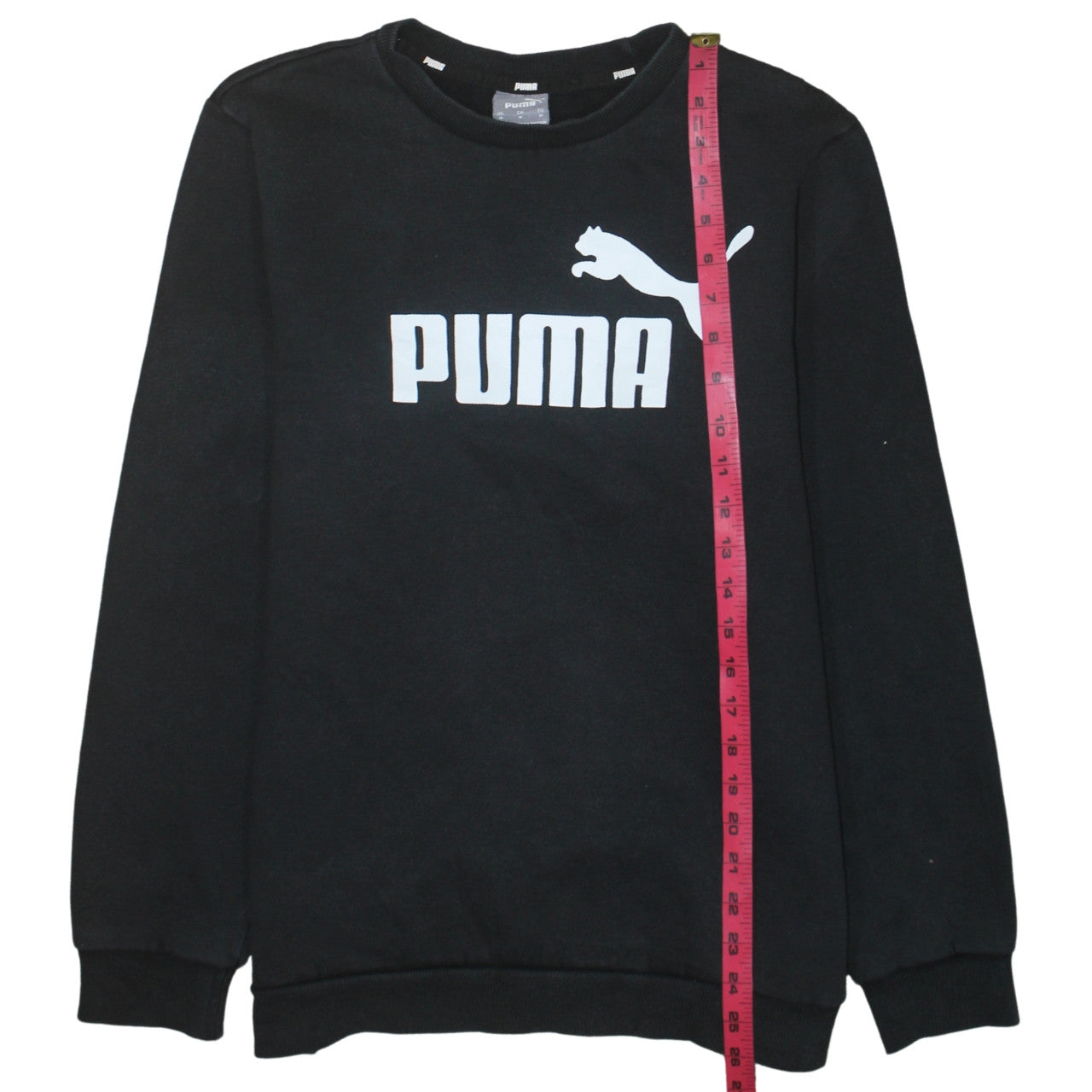 Puma Men's Black M Crew Neck Logo Pullover Sweatshirt