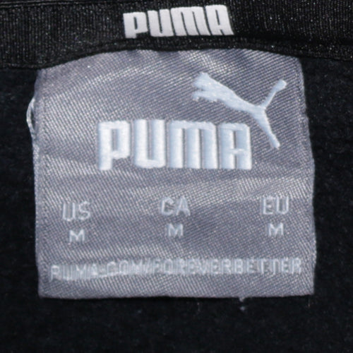 Puma Men's Black M Crew Neck Logo Pullover Sweatshirt