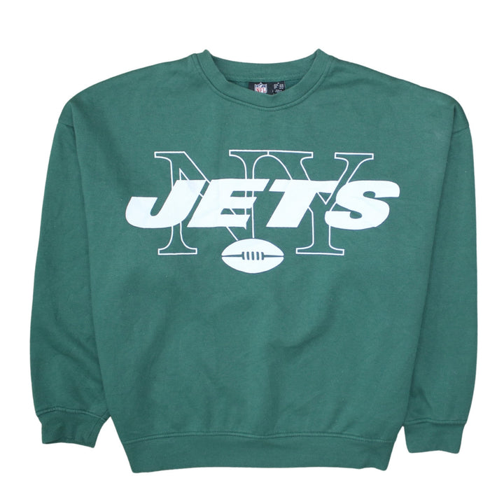 Primark NFL NY Jets Green Sweatshirt Women M 12-14 Crew Neck Pullover