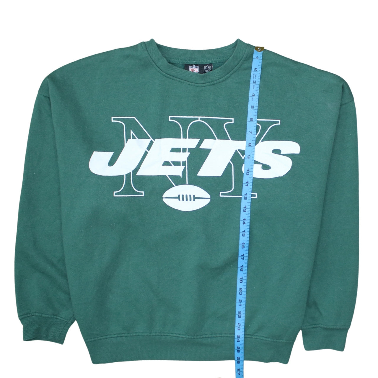 Primark NFL NY Jets Green Sweatshirt Women M 12-14 Crew Neck Pullover