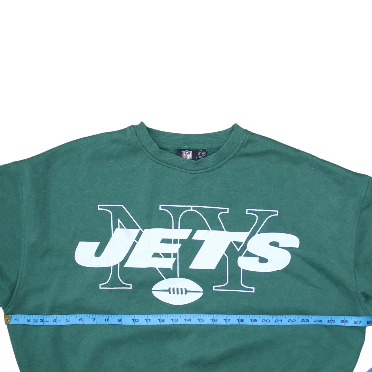 Primark NFL NY Jets Green Sweatshirt Women M 12-14 Crew Neck Pullover