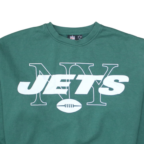 Primark NFL NY Jets Green Sweatshirt Women M 12-14 Crew Neck Pullover