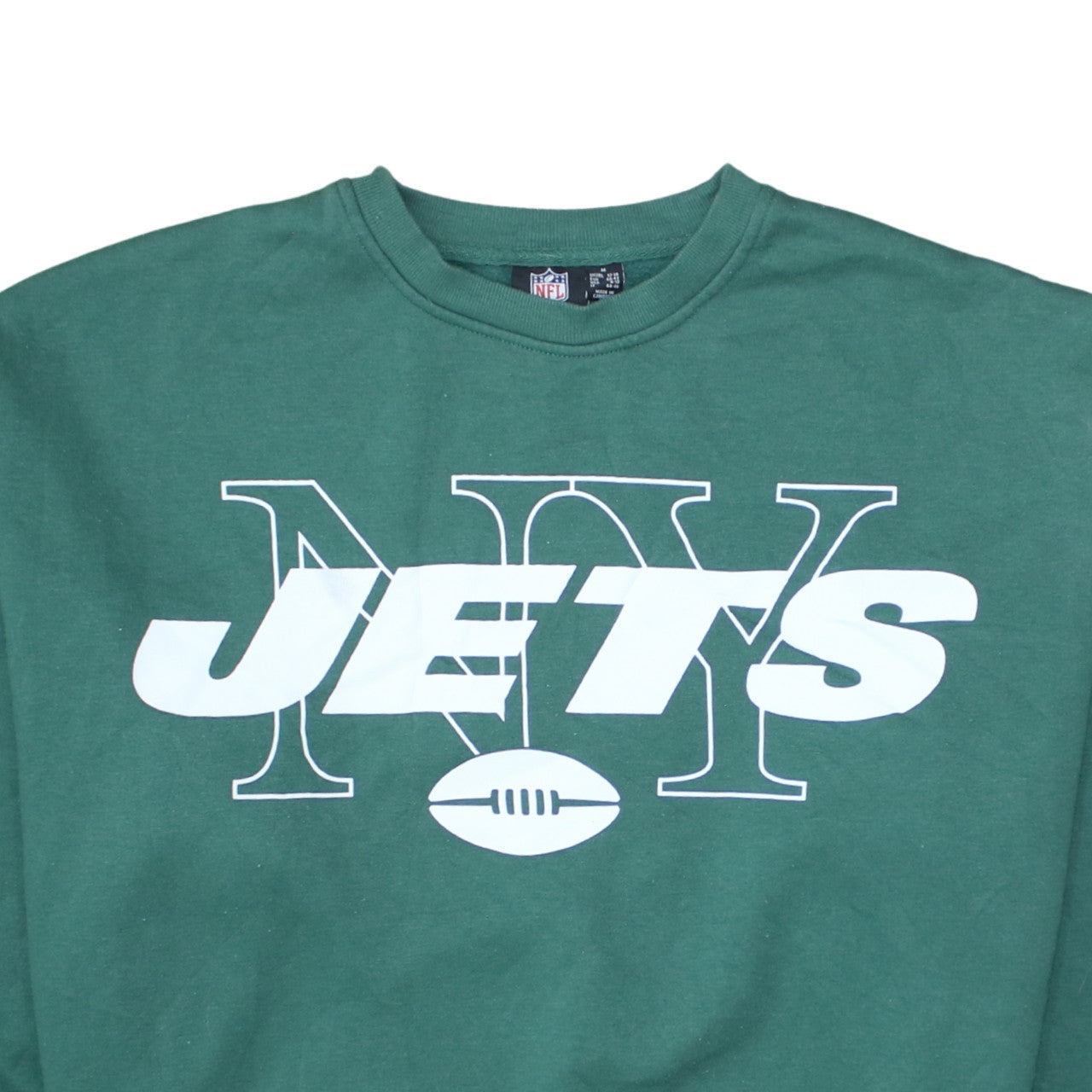 Primark NFL NY Jets Green Sweatshirt Women M 12-14 Crew Neck Pullover