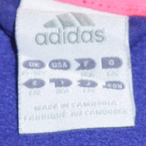 Adidas Boys Multicoloured Full Zip Hoodie 13-14 Years Colourblock Hooded Top