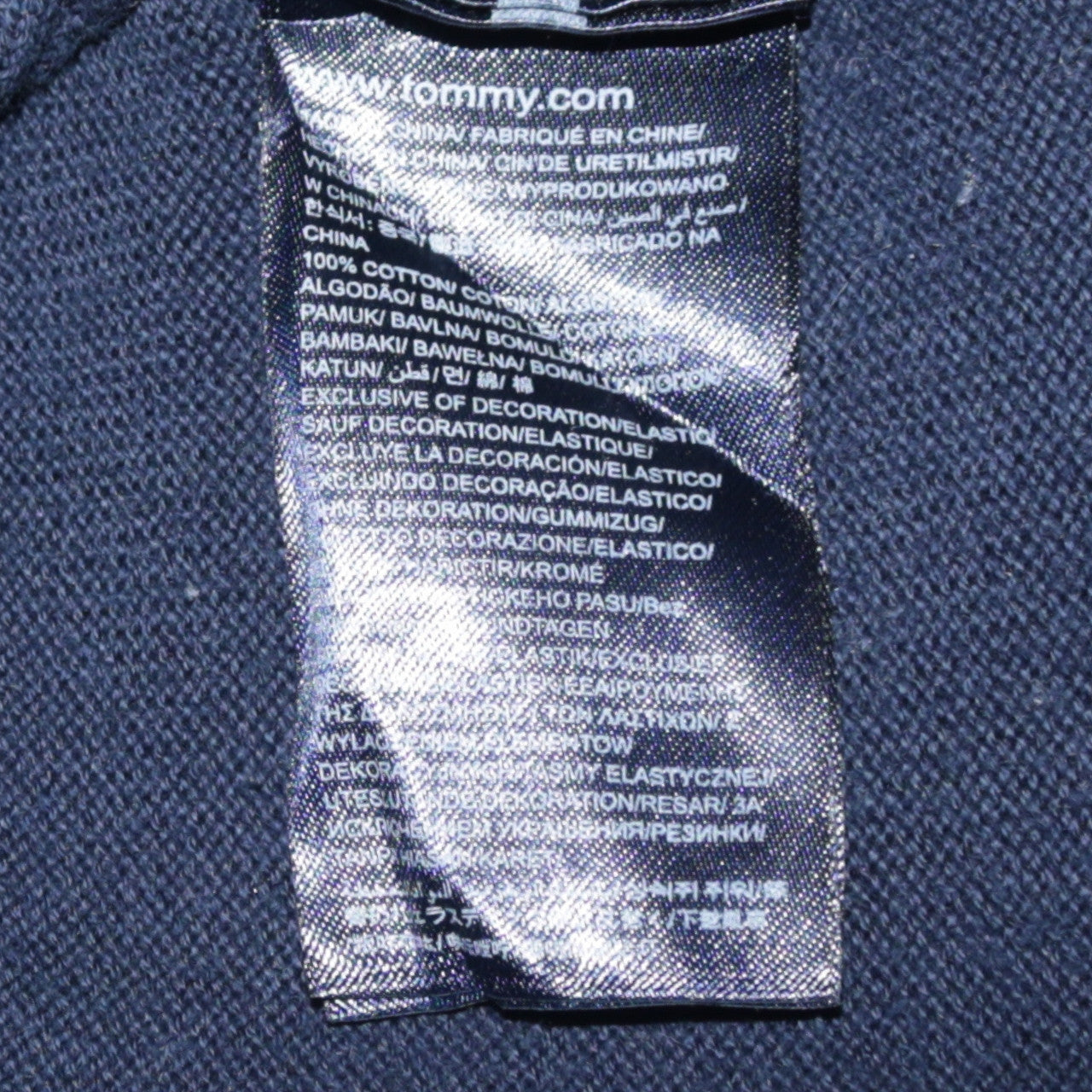 Tommy Hilfiger Men's Blue Cotton Crew Neck Jumper Size M