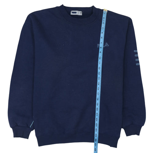FILA Men's Blue Crew Neck Pullover Sweatshirt Size M