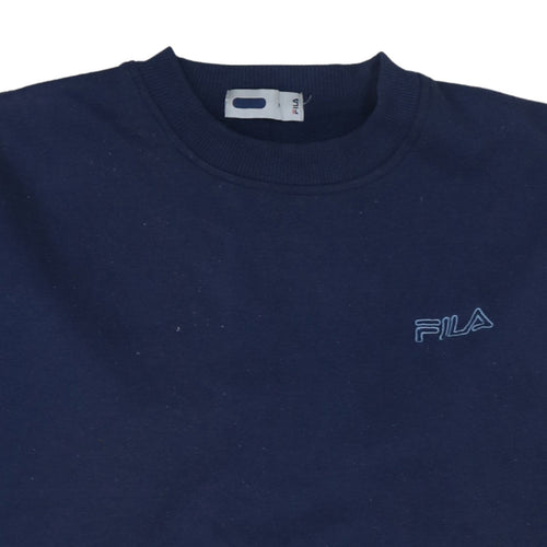 FILA Men's Blue Crew Neck Pullover Sweatshirt Size M