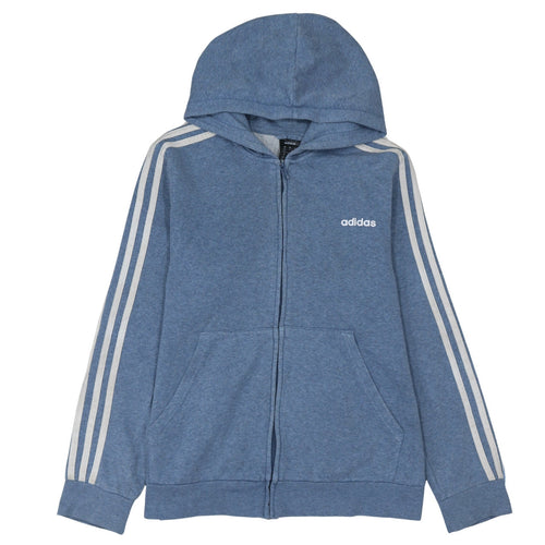 Adidas Women Blue Full Zip Hoodie XL Relaxed Fit Sportswear