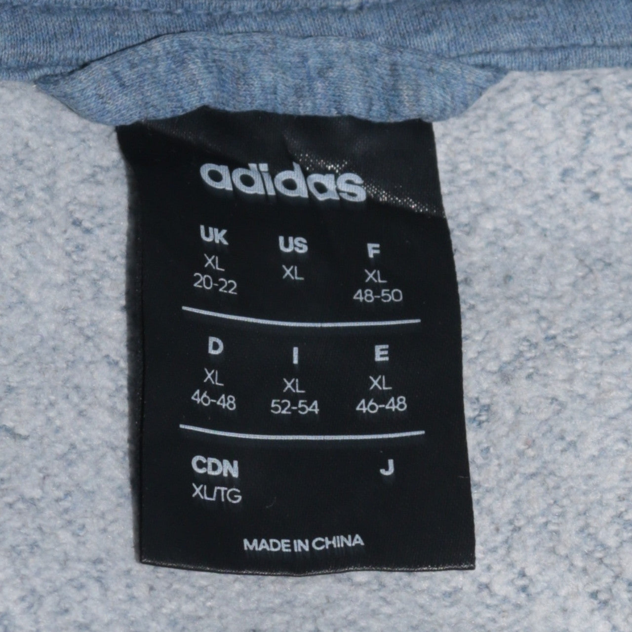 Adidas Women Blue Full Zip Hoodie XL Relaxed Fit Sportswear