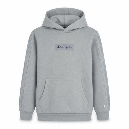 Champion Boys Grey Pullover Hoodie XL 13-14 Years Cotton Blend Logo Sweatshirt