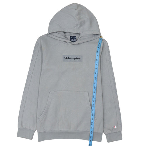 Champion Boys Grey Pullover Hoodie XL 13-14 Years Cotton Blend Logo Sweatshirt