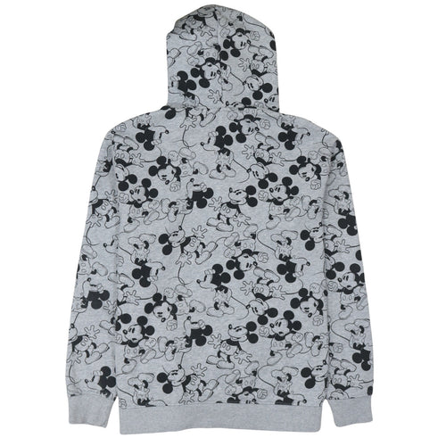 H&M Divided Disney Grey Mickey Mouse Hoodie Womens XL Pullover Fleece
