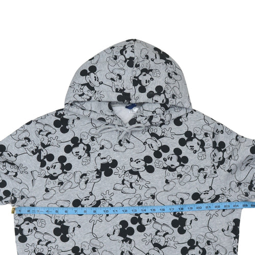 H&M Divided Disney Grey Mickey Mouse Hoodie Womens XL Pullover Fleece