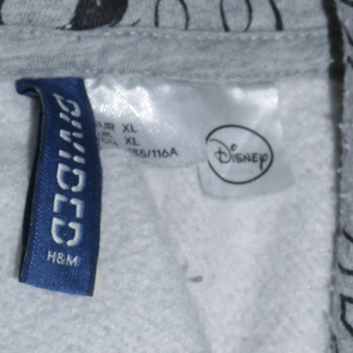 H&M Divided Disney Grey Mickey Mouse Hoodie Womens XL Pullover Fleece