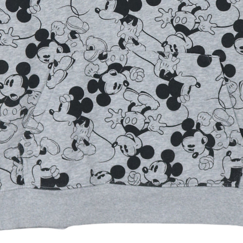 H&M Divided Disney Grey Mickey Mouse Hoodie Womens XL Pullover Fleece