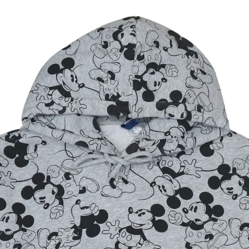 H&M Divided Disney Grey Mickey Mouse Hoodie Womens XL Pullover Fleece