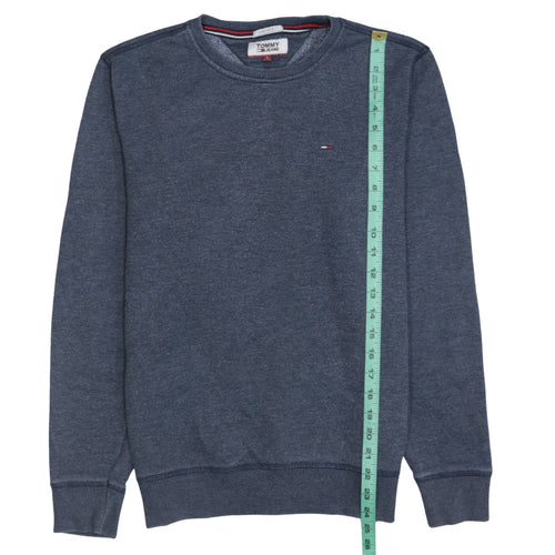 Tommy Jeans Men's Blue Regular Fit Crew Neck Sweatshirt Size S