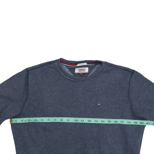 Tommy Jeans Men's Blue Regular Fit Crew Neck Sweatshirt Size S