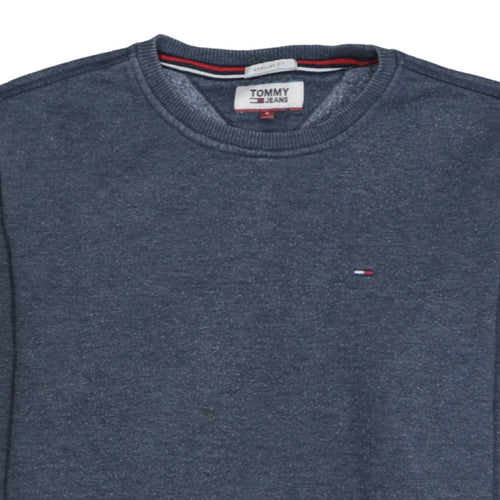 Tommy Jeans Men's Blue Regular Fit Crew Neck Sweatshirt Size S