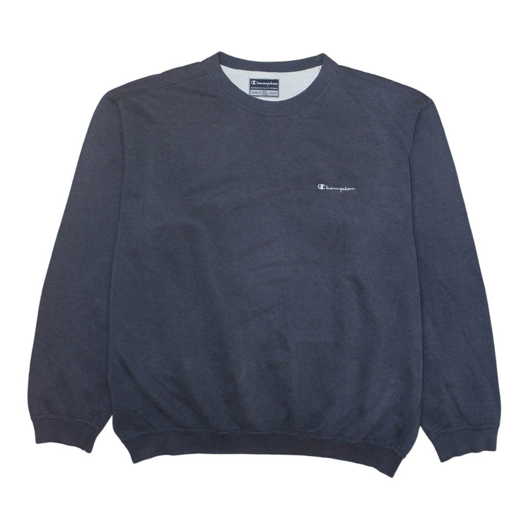 Champion Men's Blue XL Pullover Sweatshirt Crew Neck Embroidered Logo