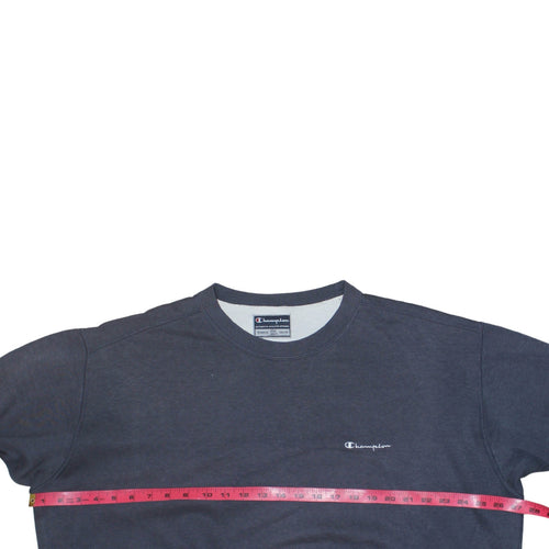 Champion Men's Blue XL Pullover Sweatshirt Crew Neck Embroidered Logo