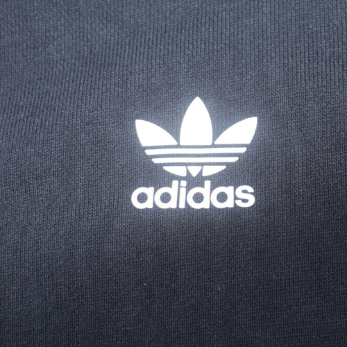 Adidas Womens Black Crew Neck Pullover Sweatshirt UK 12 Logo Print