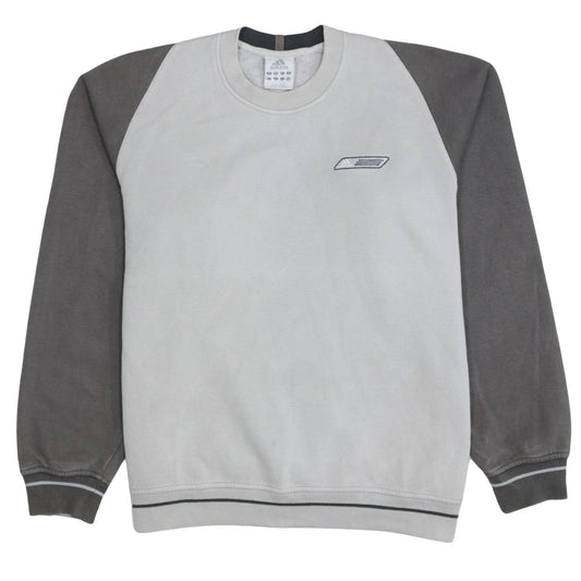 Adidas Men’s Grey Small Crew Neck Pullover Sweatshirt