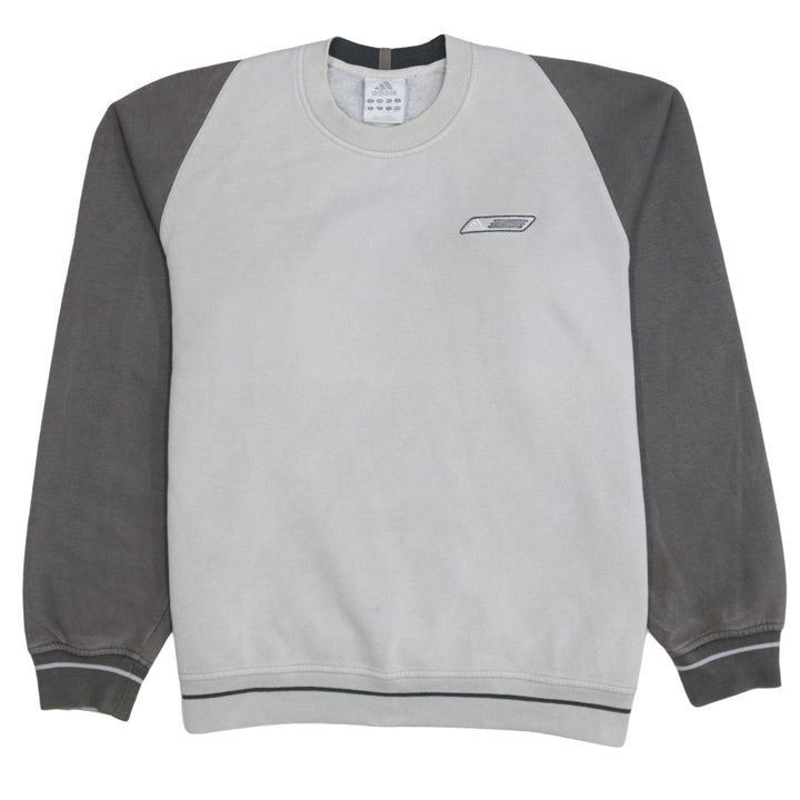 Adidas Men’s Grey Small Crew Neck Pullover Sweatshirt