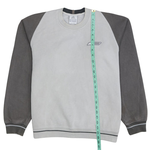 Adidas Men’s Grey Small Crew Neck Pullover Sweatshirt